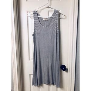 Soft Striped Sleeveless Dress